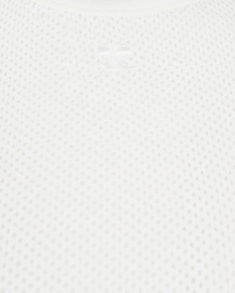 Mesh T-Shirt in White — снимка 3