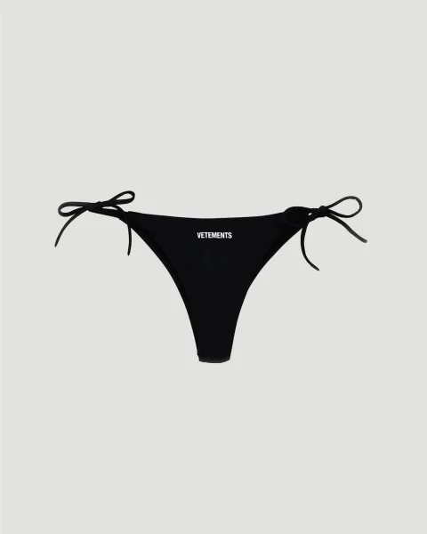 Logo Bikini Bottoms in Black
