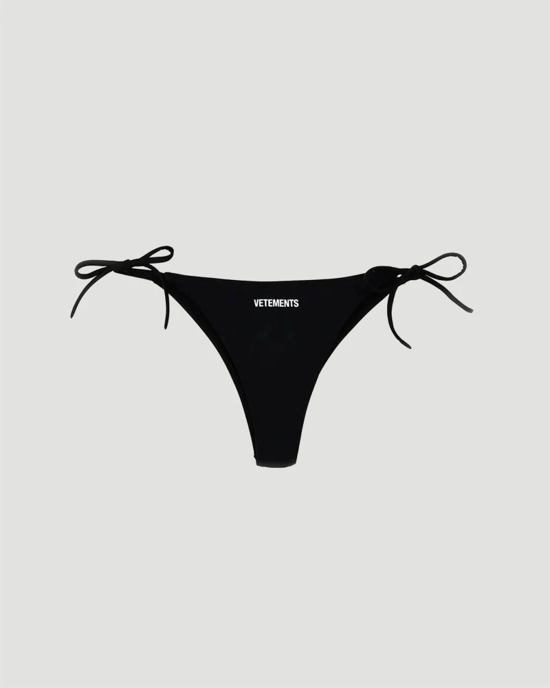 Logo Bikini Bottoms in Black