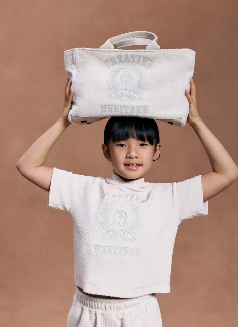Чанта с бродерия Brunello Cucinelli Kids — снимка 5