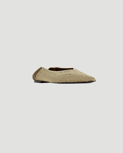 Nour Slippers in Satin Crepe and Rhinestones — снимка 3