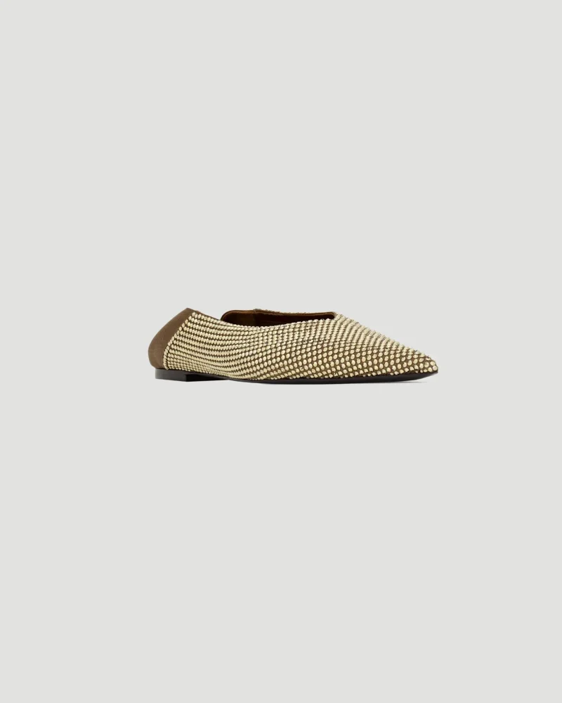 Nour Slippers in Satin Crepe and Rhinestones — снимка 3