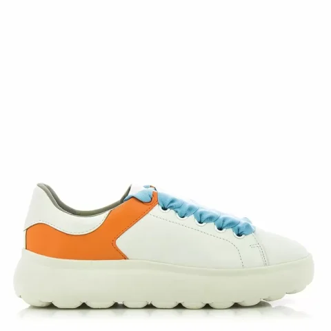 Дамски Сникърс GEOX – D45TCE 299 D SPHERICA EC4.1 WHITE/ORANGE