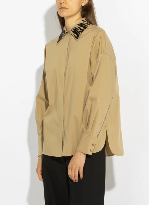 Риза с мъниста 'Oversized fit'' Max Mara Studio Mstgene — снимка 10