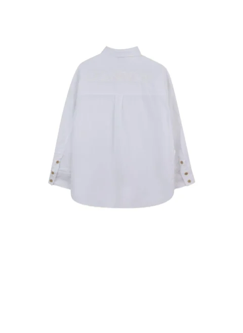 Риза от памучен поплин Lanvin Kids — снимка 2