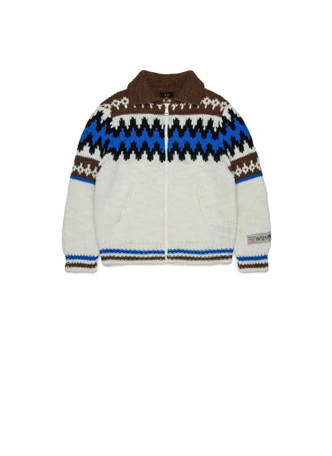 Жилетка с алпака и вълна 'Fair isle' Nº21 Kids