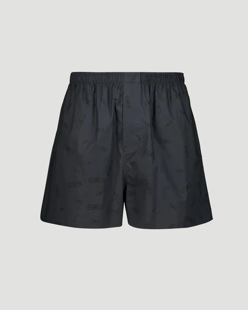 Dark Grey Cotton Pyjama Shorts