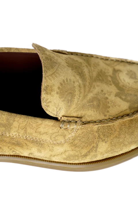 Camel Loafers in Suede — снимка 2