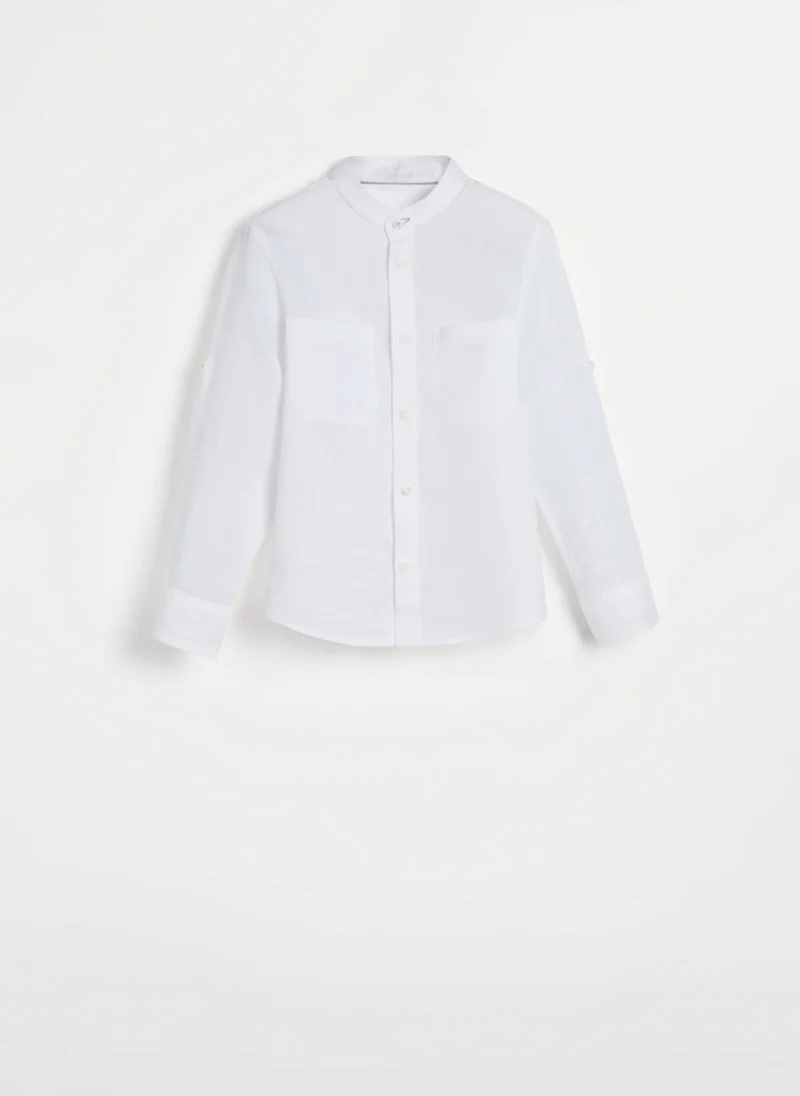 Ленена риза Brunello Cucinelli Kids 4-6