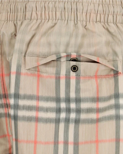 Gradient Check Swim Shorts in Beige — снимка 3