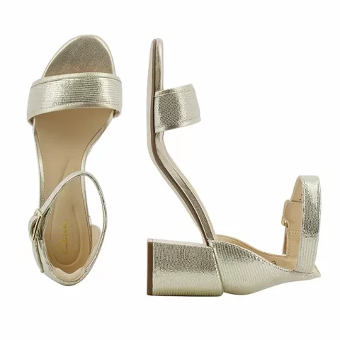 Дамски Сандали На Ток CLARKS – 26181296 EZORIA MAE CHAMPAGNE INT — снимка 4