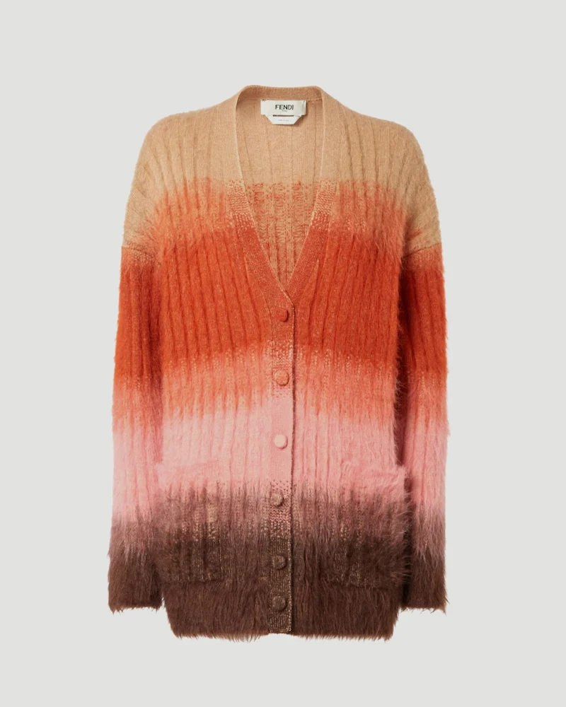 Multicolour Mohair and Wool Cardigan