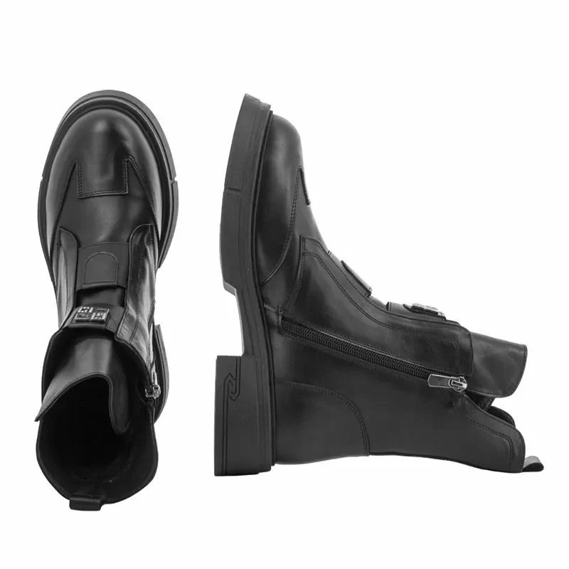 Дамски Равни Боти CARLO FABIANI – 154-98 BLACK — снимка 4