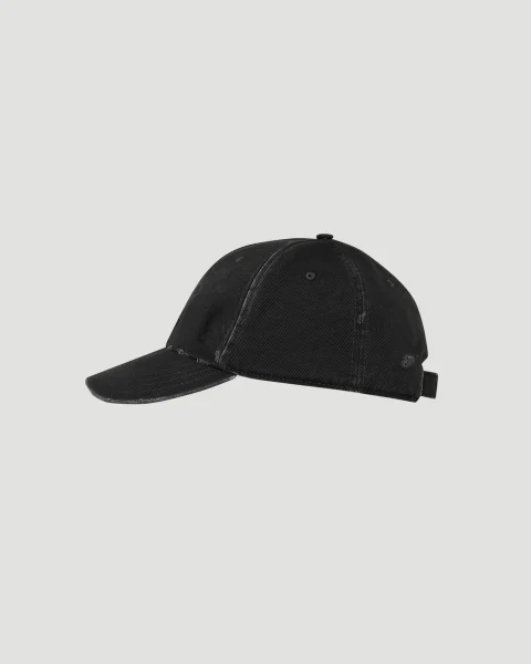 Cassandre Cap in Black Washed Denim — снимка 3