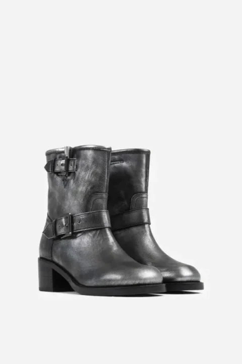 New Camperos Gunmetal Biker Booties — снимка 4