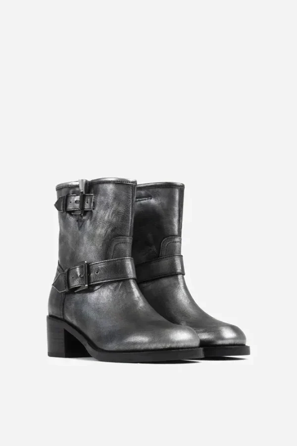 New Camperos Gunmetal Biker Booties — снимка 4