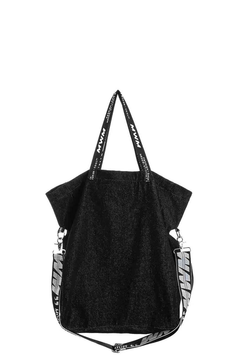 Чанта Teddy Denim Totebag MW093230923 black — снимка 2