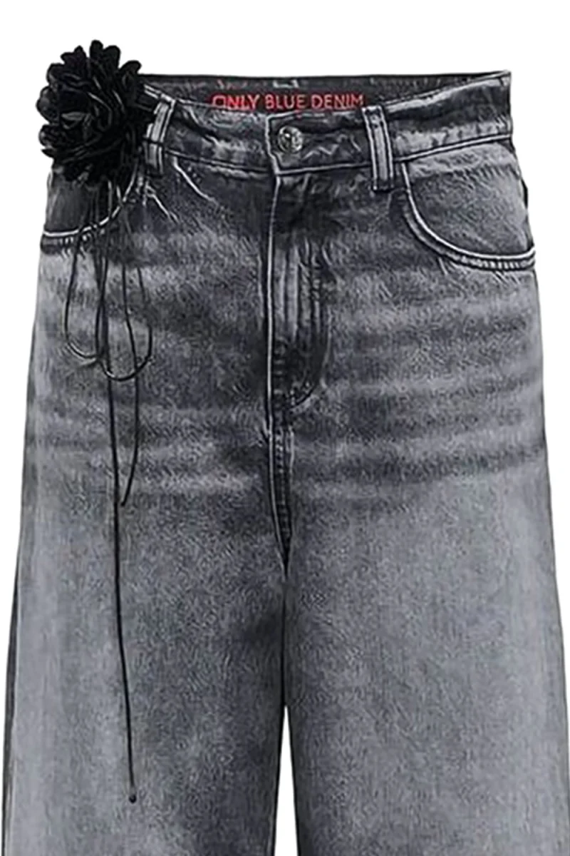 Jeans Onlcamden Hw Ex Wide Baggy Red Cro 15357690 BS000071 medium grey denim — снимка 2