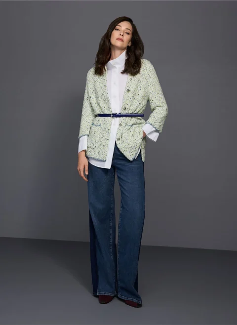 Риза с висока яка Marc Cain Collections — снимка 8