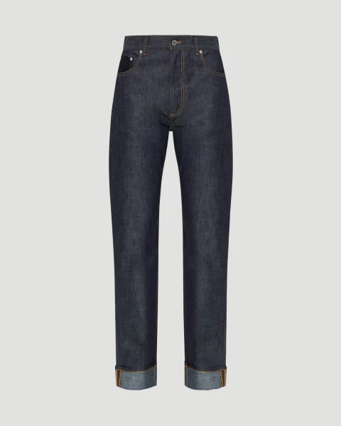 Straight-Fit Jeans in Dark Indigo