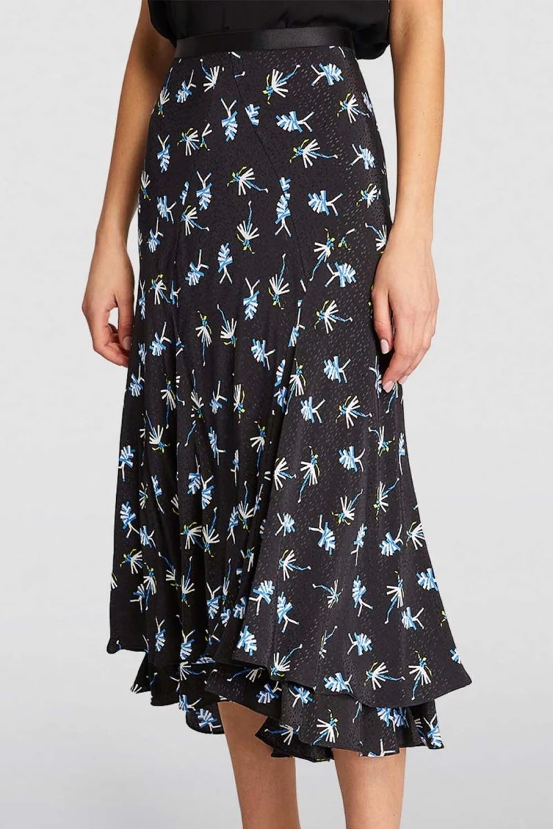 Пола Debra Skirt DVFKM4Q004PPLDB people dancing black — снимка 2