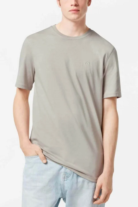 T-Shirt Regular Fit Logo 180038 SC050 highway gray — снимка 2