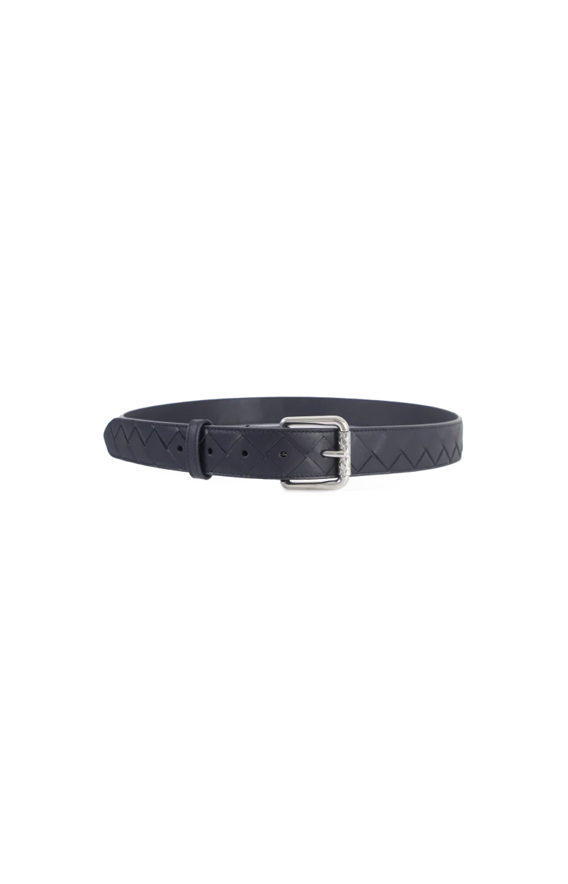 Intrecciato Belt in Navy