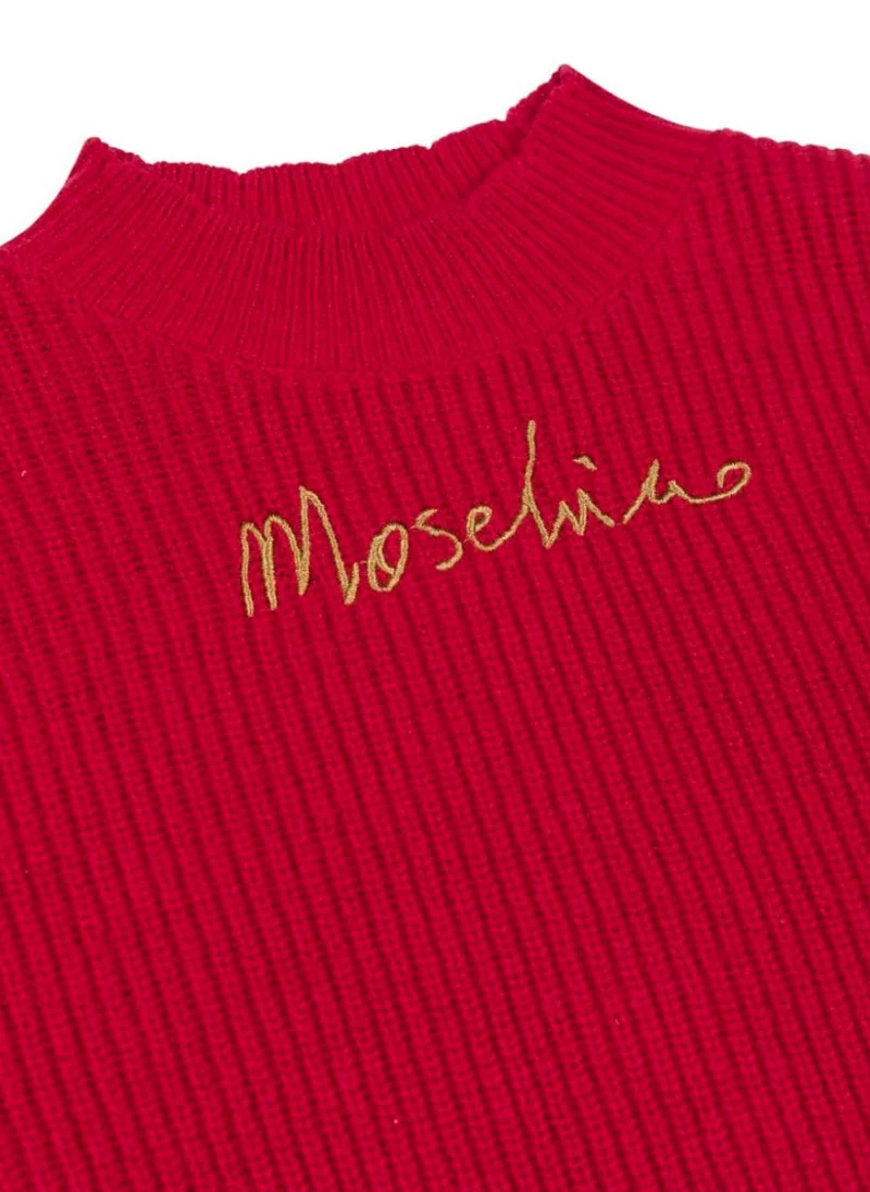 Пуловер с лого бродерия Moschino Kids — снимка 2