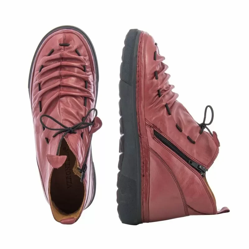 Дамски Равни Боти VERONELA – 383.22004 RED — снимка 5