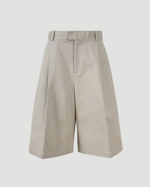 Oversized Bermuda Pants in Beige