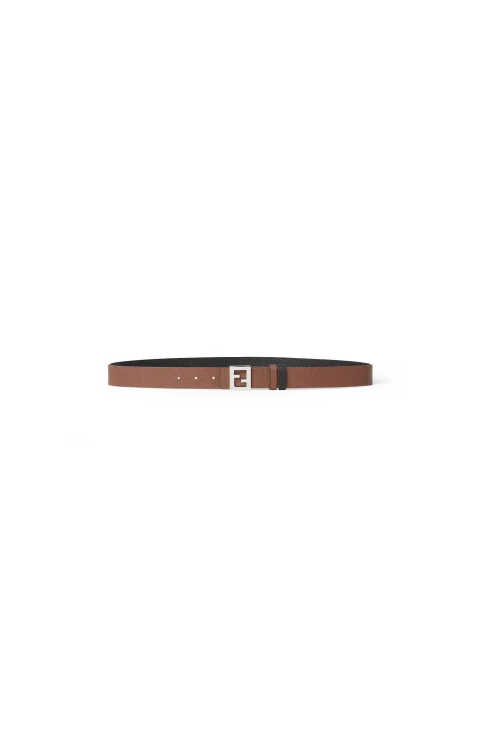 FF Reversible Belt in Black and Dark Brown Leather — снимка 2