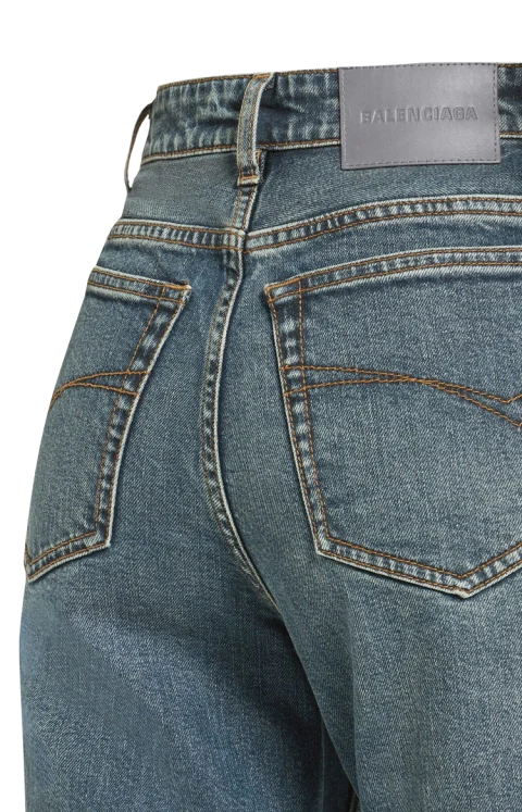 High Waist Slim Jeans in Dirty Vintage Blue — снимка 2