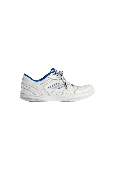 Hamptons Worn-Out Sneaker in White/dark Blue/grey
