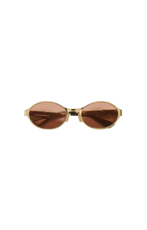 Dash Oval Sunglasses in Gold