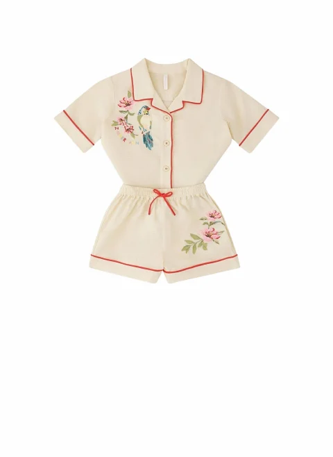 Къс панталон с бродерия 'Aster' Zimmermann Kids — снимка 5