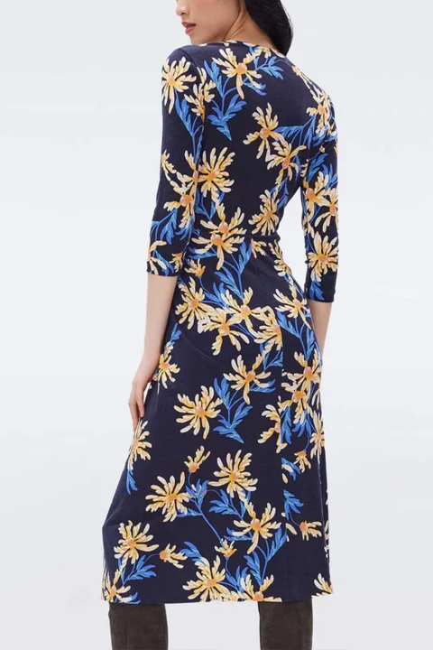 Dress Borris DVFDL3R040PFLNY C50 paris floral lg navy — снимка 2