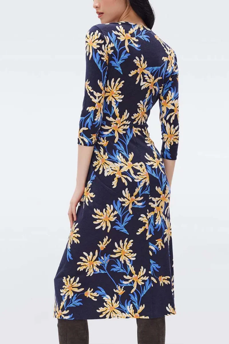 Dress Borris DVFDL3R040PFLNY C50 paris floral lg navy — снимка 2
