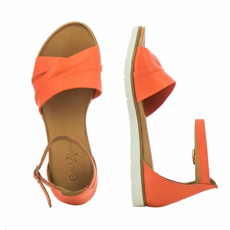 Дамски Равни Сандали COCO ABRICOT – V2798B CORAIL — снимка 5