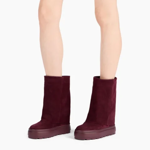 Дамски боти бордо Double Face Casadei — снимка 8