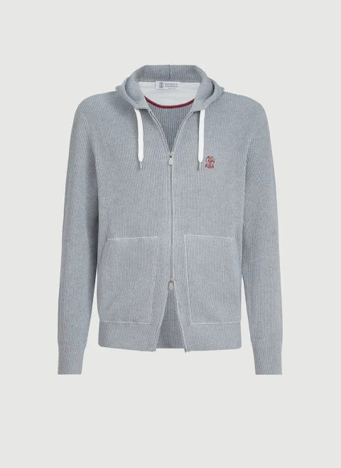 Суитшърт от фино плетиво 'English rib' Brunello Cucinelli — снимка 6