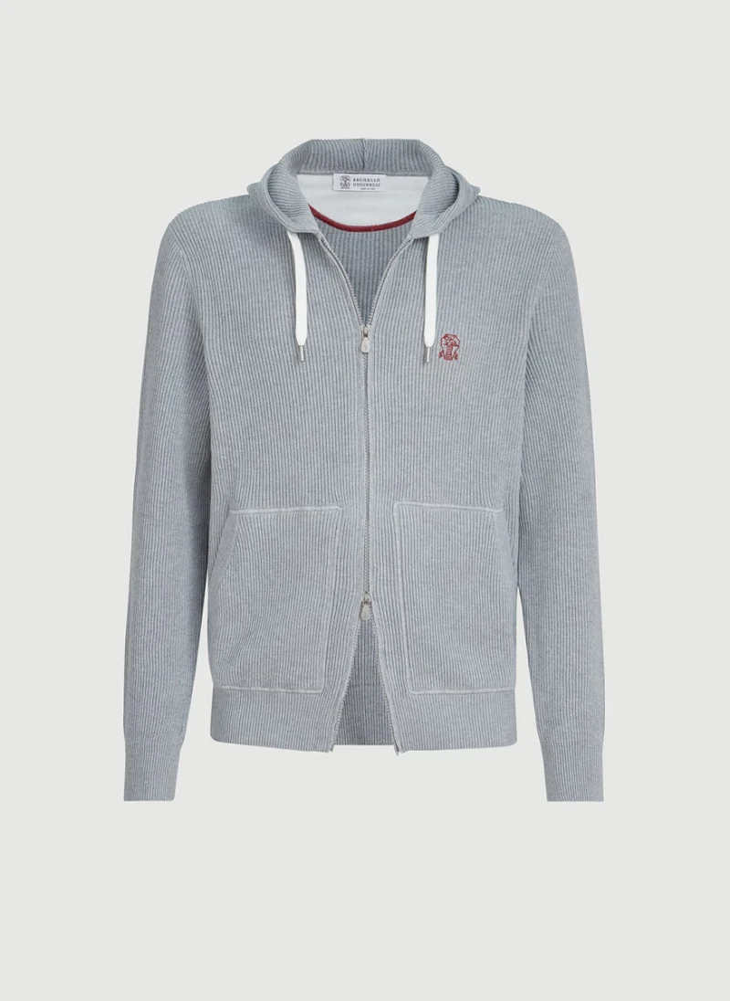 Суитшърт от фино плетиво 'English rib' Brunello Cucinelli — снимка 6