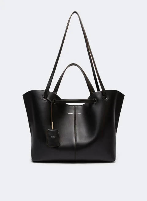Чанта от естествена кожа Max Mara Mixeddoubles
