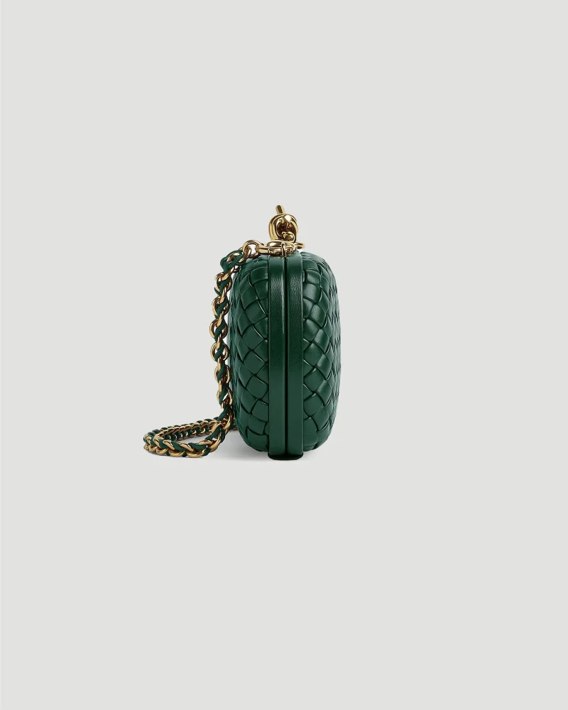 Knot Clutch Bag in Emerald Green — снимка 2