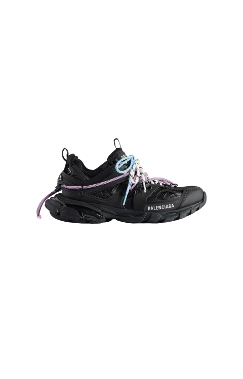 Women's Track Trail Laces Sneaker in Black/pink/blue/beige