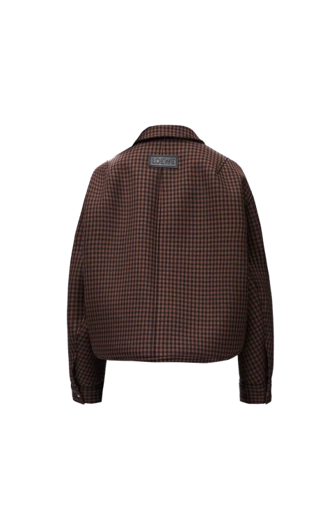 Wool Drawstring Jacket in Brown — снимка 2