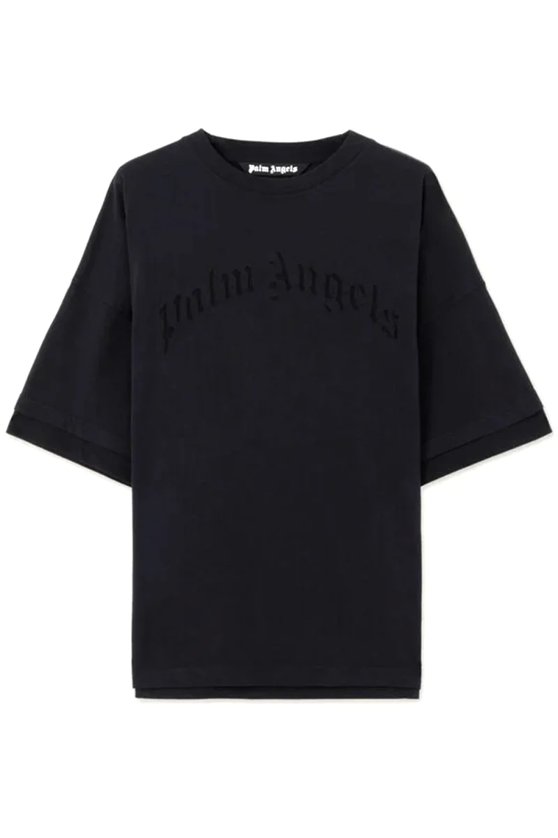 T-Shirt Curved Logo Loose Double PMAA10QS26JER001 1010-black black