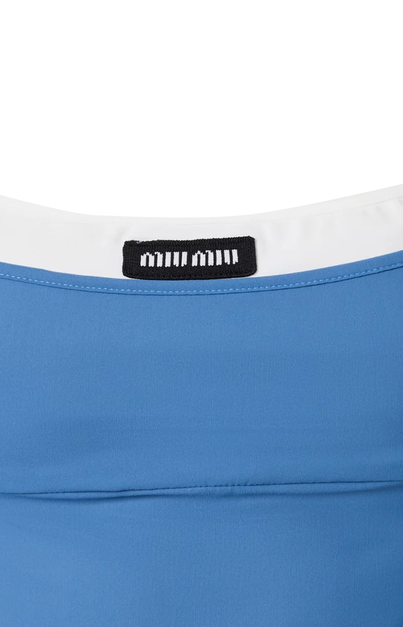Stretch Jersey Midi-Dress in Aviator Blue — снимка 2