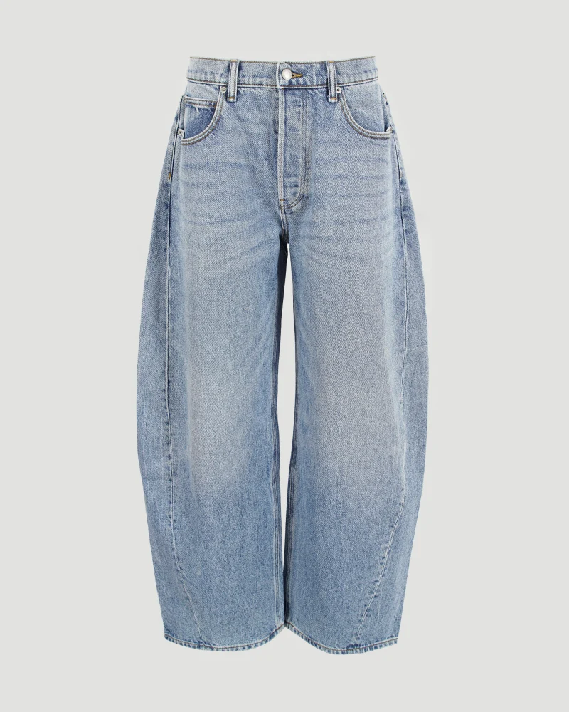 Oversized Rounded Mid-Rise Jeans