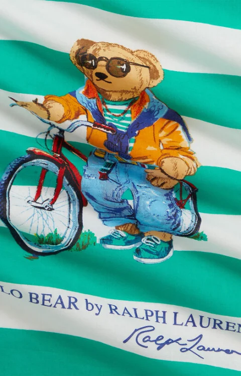 Квадратен шал с Polo Bear принт — снимка 2