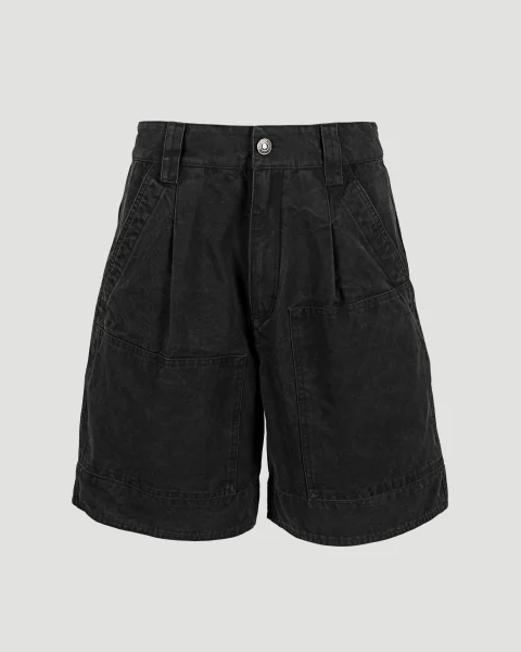 Baggy Cargo Shorts in Faded Black